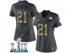 Women Nike Philadelphia Eagles #21 Patrick Robinson Limited Black 2016 Salute to Service Super Bowl LII NFL Jersey