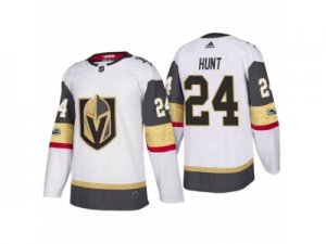 Mens Vegas Golden Knights #24 Brad Hunt White 2017-2018 Season Jersey