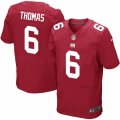 Mens Nike New York Giants #6 Logan Thomas Elite Red Alternate NFL Jersey