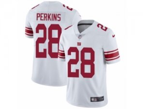 Mens Nike New York Giants #28 Paul Perkins Vapor Untouchable Limited White NFL Jersey