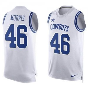 Nike Dallas Cowboys #46 Alfred Morris White Men\'s Stitched NFL Limited Tank Top Jersey