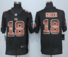 2015 New Nike Cincinnati Bengals #18 Green Black Strobe Jerseys(Limited)