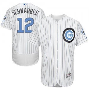 Chicago Cubs #12 Kyle Schwarber White(Blue Strip) Flexbase Authentic Collection 2016 Fathers Day Stitched Baseball Jersey