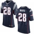 Nike New England Patriots #28 James White Navy Blue jerseys(Elite)