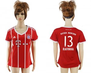 2017-18 Bayern Munich 13 RAFINHA Home Women Soccer Jersey