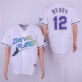 Rays #12 Wade Boggs White Cooperstown Collection Jersey
