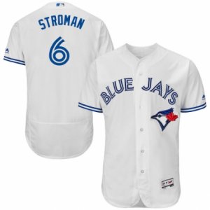 Mens Majestic Toronto Blue Jays #6 Marcus Stroman White Flexbase Authentic Collection MLB Jersey