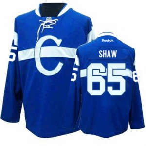 Youth Reebok Montreal Canadiens #65 Andrew Shaw Premier Blue Third NHL Jersey