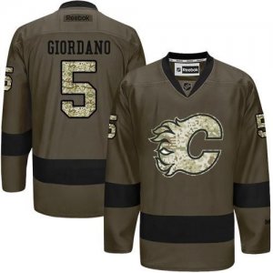 Calgary Flames #5 Mark Giordano Green Salute to Service Stitched NHL Jersey