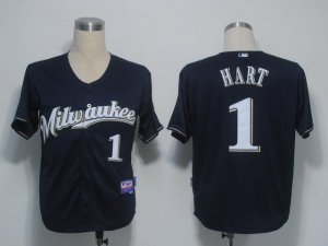 MLB Milwaukee Brewers #1 Hart Blue[Cool Base][Milwaukee]