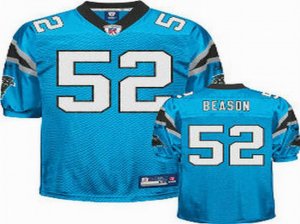 nfl carolina panthers #52 beason blue