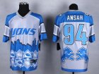 Nike Detroit Lions #94 Ziggy Ansah Blue Jerseys(Style Noble Fashion Elite)