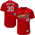 Mens Majestic St. Louis Cardinals #30 Jonathan Broxton Red Flexbase Authentic Collection MLB Jersey