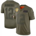 Nike Packers# 12 Aaron Rodgers 2019 Olive Salute To Service Limited Jersey