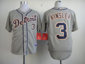 mlb jerseys detroit tigers #3 kinsler grey[kinsler]