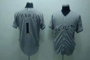 mlb Milwaukee Brewers #1 hart grey