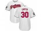 Youth Majestic Cleveland Indians #30 Joe Carter Authentic White Home 2016 World Series Bound Cool Base MLB Jersey