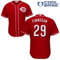 Mens Majestic Cincinnati Reds #29 Brandon Finnegan Authentic Red Alternate Cool Base MLB Jersey