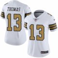 Women's Nike New Orleans Saints #13 Michael Thomas Limited White Rush NFL Jersey