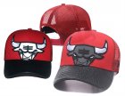 Bulls Team Logo Red Snapback Adjustable Hat GS