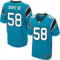 Nike Carolina Panthers #58 Thomas Davis Sr blue Jersey(Elite)