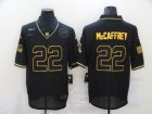 Nike Panthers #22 Christian McCaffrey Black Gold 2020 Salute To Service Limited Jersey