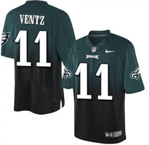 Nike Philadelphia Eagles #11 Carson Wentz Midnight Green-Black Men\'s Stitched NFL Elite Fadeaway Fashion Jersey