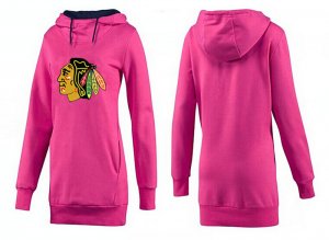 NHL Women Chicago Blackhawks Logo Pullover Hoodie 3