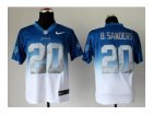 Nike jersey detroit lions #20 b.sanders blue-white[Elite II drift fashion]