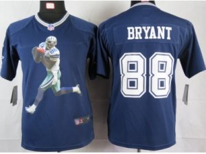 youth Dallas Cowboys #88 Bryant Blue Portrait Fashion Game Jersey