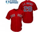 Youth Boston Red Sox #28 J. D. Martinez Red Cool Base Stitched Baseball Jerseys