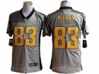 Nike NFL Pittsburgh Steelers #83 Heath Miller Grey Jerseys(Shadow Elite)