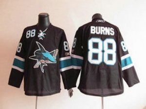 nhl jerseys san jose sharks #88 burns black