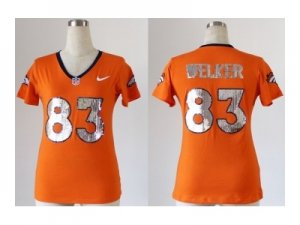 Nike women nfl jerseys denver broncos #83 wes welker orange(Handwork Sequin lettering Fashion)