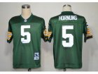 nfl jerseys green bay packers #5 hornung m&n green 1961