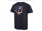 Mens Minnesota Twins USA Flag Fashion T-Shirt Navy Blue