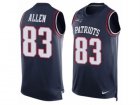 Mens Nike New England Patriots #83 Dwayne Allen Limited Navy Blue Player Name & Number Tank Top NFL Jersey