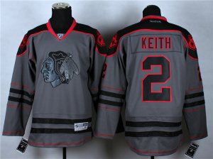 NHL chicago blackhawks #2 Duncan Keith grey jerseys