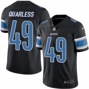 Mens Nike Detroit Lions #49 Andrew Quarless Limited Black Rush NFL Jersey