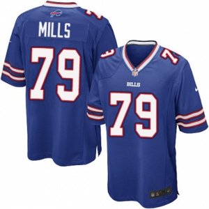 Mens Nike Buffalo Bills #79 Jordan Mills Game Royal Blue Team Color NFL Jersey