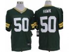 Nike Green Bay Packers #50 A.J. Hawk Green Elite Jerseys