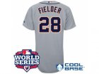 2012 world series mlb detroit tigers #28 fielder grey