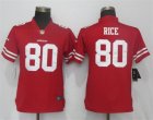 Nike 49ers #80 Jerry Rice Red Women Vapor Untouchable Player Limited Jersey