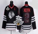 nhl jerseys chicago blackhawks #2 keith black ice[turco][2013 Stanley cup champions]][patch A]