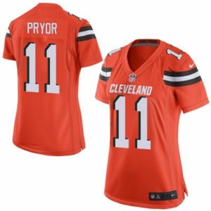 Women\'s Nike Cleveland Browns #11 Terrelle Pryor Limited Orange Alternate NFL Jersey