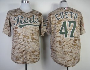 mlb jerseys cincinnati reds #47 cueto camo[2014 new]