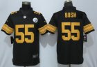 Nike Steelers #55 Devin Bush Black 2019 NFL Draft First Round Pick Color Rush Limited
