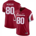 Arkansas Razorbacks 80 Drew Morgan Red College Football Jersey