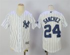 Yankees #24 Gary Sanchez White Youth Cool Base Jersey