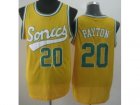 nba Seattle SuperSonics #20 Gary Payton Yellow(Throwback Revolution 30)